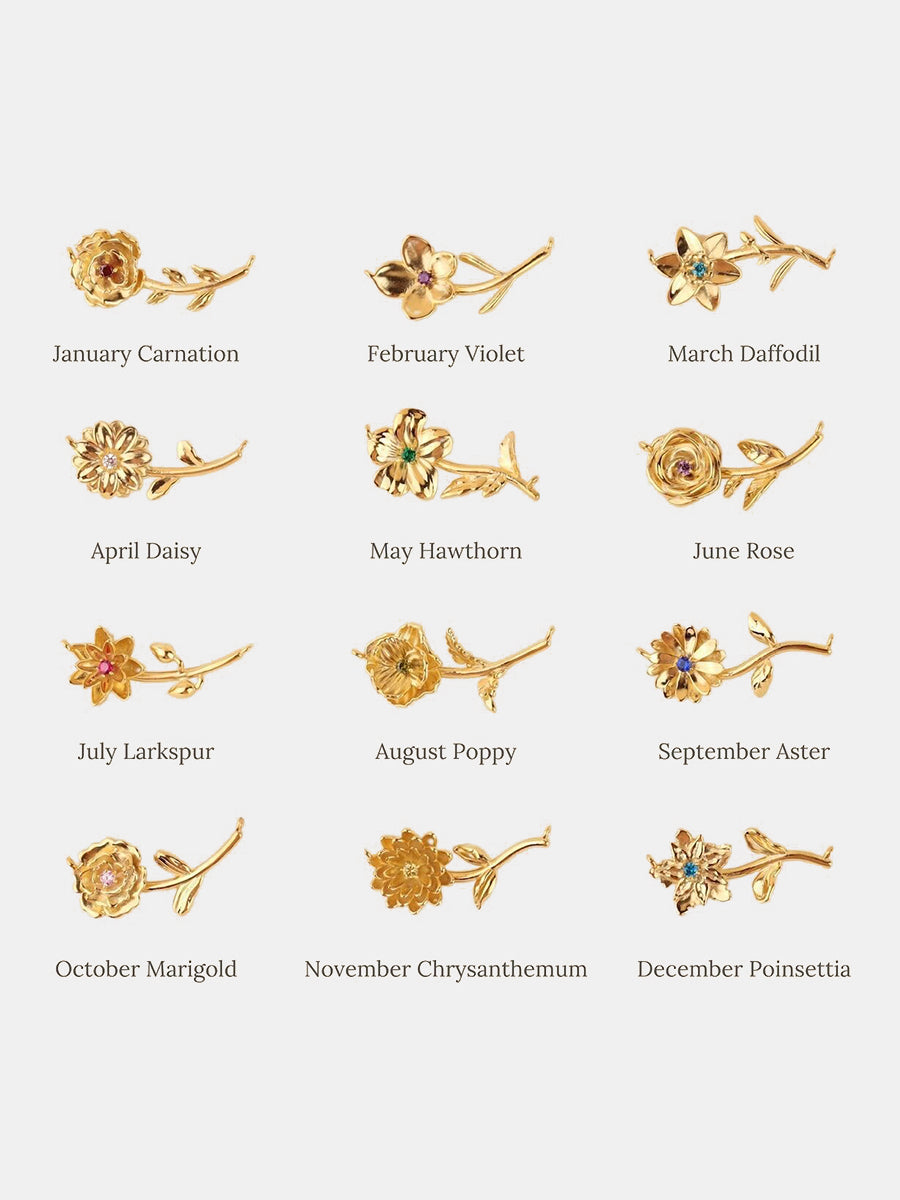 Flora Birthstone Necklace