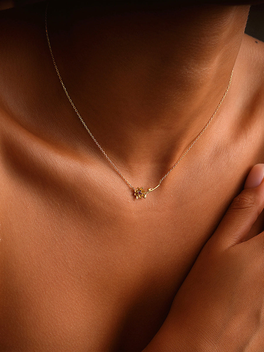 Flora Birthstone Necklace